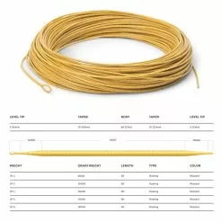 Cortland 444 Sylk Mustard Floating Fly Line -Shirts & T-Shirts Shop 60159.3 1