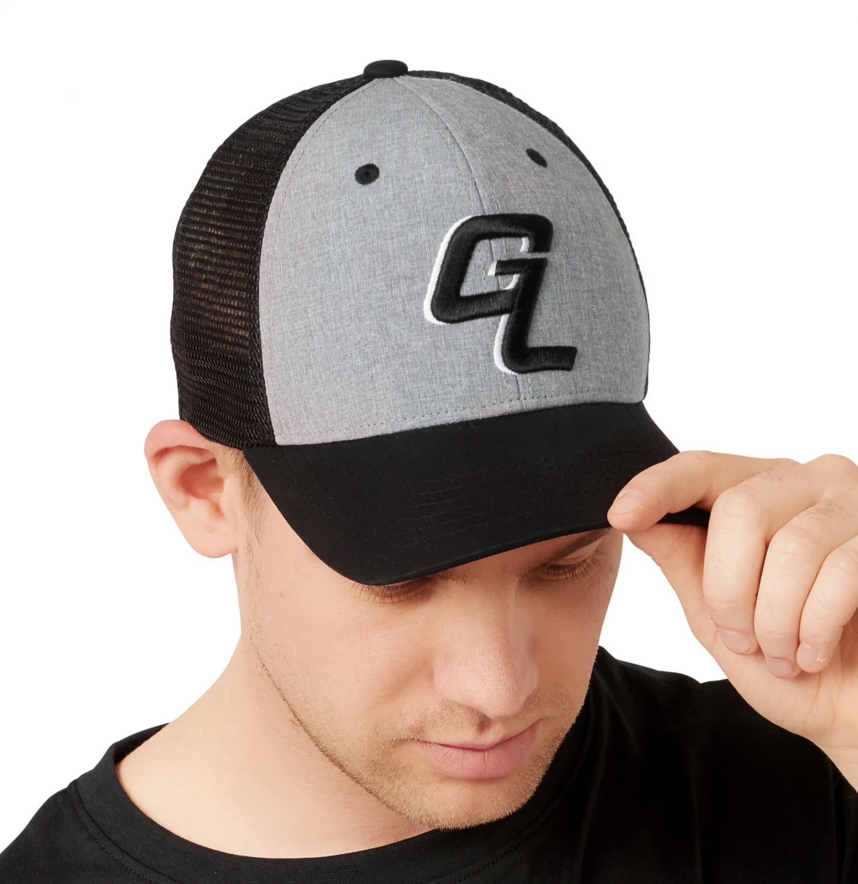 Fishing Cap Guideline GL Logo Heather Grey/Black 2 Fishing Cap Guideline GL Logo Heather Grey/Black - Image 2