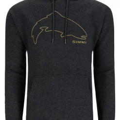 Fishing Hoody Simms Trout Outline Charcoal Heather