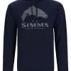 Fishing Hoody Simms Wood Trout Fill Navy