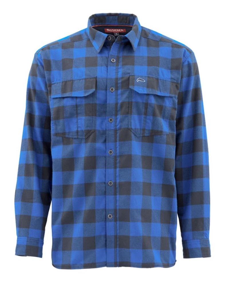 Fishing Shirt Simms Coldweather Rich Blue Buffalo Plaid 1 Fishing Shirt Simms Coldweather Rich Blue Buffalo Plaid