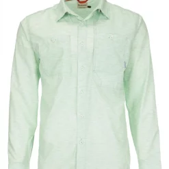 Shirts & T-Shirts Shop 55 Fishing Shirt Simms Double Haul Light Green Texture Wave Print