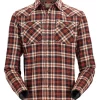 Fishing Shirt Simms Santee Flannel Maghoany & Tan Camp Plaid