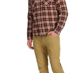 Fishing Shirt Simms Santee Flannel Maghoany & Tan Camp Plaid -Shirts & T-Shirts Shop fishing shirt simms santee flannel maghoany tan camp plaid.2