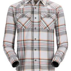 Fishing Shirt Simms Santee Flannel Sterling & Clay & Carbon Neo Plaid