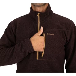 Rivershed Quarter Zip Simms Mahogany -Shirts & T-Shirts Shop rivershed quarter zip simms mahogany.3