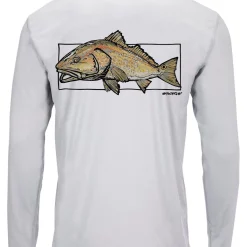 Solar Tech Tee Simms Redfish Sterling