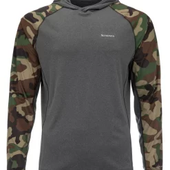 SolarFlex Hoody Simms Woodland Camo & Carbon Heather