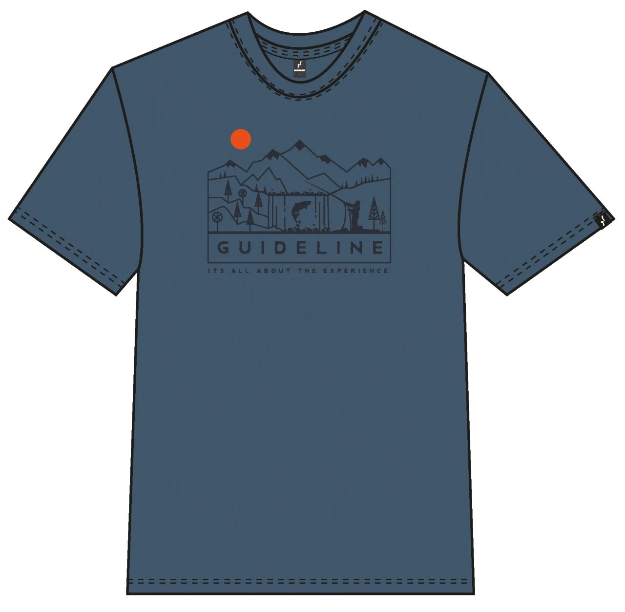 T-shirt Guideline The Waterfall ECO Tee Teal Blue 2 T-shirt Guideline The Waterfall ECO Tee Teal Blue - Image 2