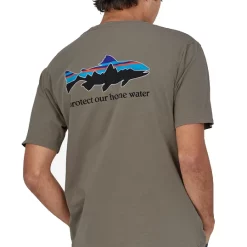 T-Shirt Patagonia Home Water Trout Organic Fin Blue 5 T-Shirt Patagonia Home Water Trout Organic Fin Blue -Shirts & T-Shirts Shop t shirt patagonia home water trout organic fin blue.2