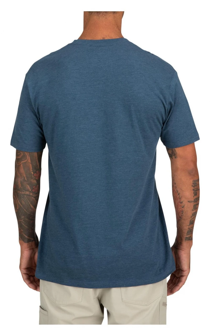 T-Shirt Simms Fish It Well Badge Sailor Blue Heather 3 T-Shirt Simms Fish It Well Badge Sailor Blue Heather - Image 3