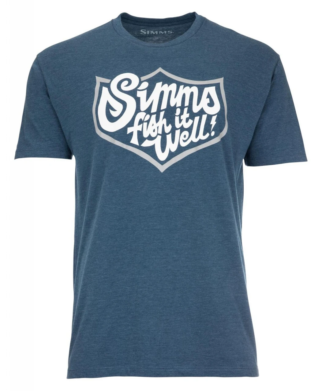T-Shirt Simms Fish It Well Badge Sailor Blue Heather 1 T-Shirt Simms Fish It Well Badge Sailor Blue Heather