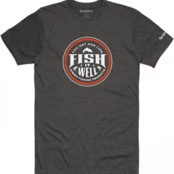 T-Shirt Simms Fish It Well Charcoal Heather