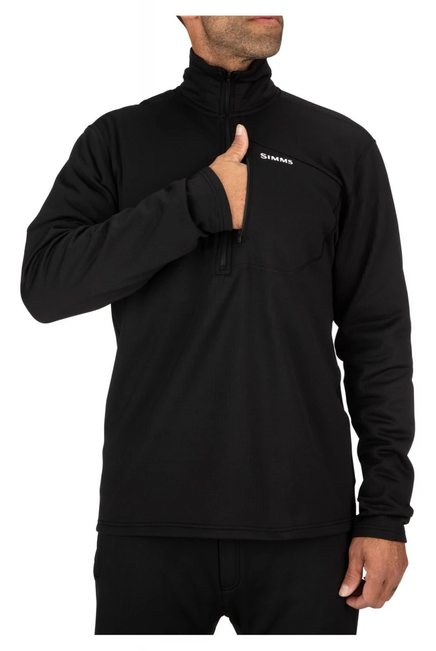Thermal 1/4 Zip Top Simms Black 4 Thermal 1/4 Zip Top Simms Black - Image 4