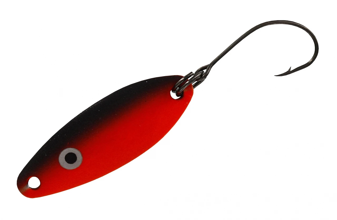 Kinetic Fishing Trout Spoon Kinetic Micro Boss Orange & Black Mate 1 Kinetic Fishing Trout Spoon Kinetic Micro Boss Orange & Black Mate