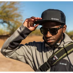 Trucker Cap Simms CX Flat Brim Black -Shirts & T-Shirts Shop trucker cap simms cx flat brim black.2