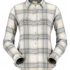 Women's Fishing Shirt Simms Santee Flannel Soft Rose Camp Plaid
