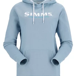 Women's Fishinhg Hoody Simms Logo Cornflower Heather